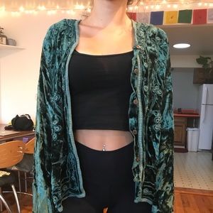 Velvet cardigan